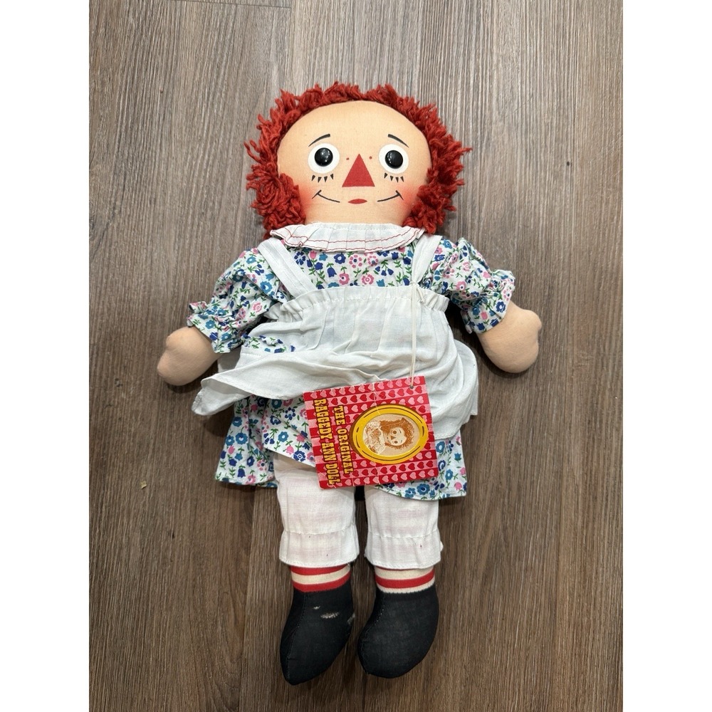 Vintage 70's Knickerbocker Raggedy Ann Doll 15"‎ All Original including clothes